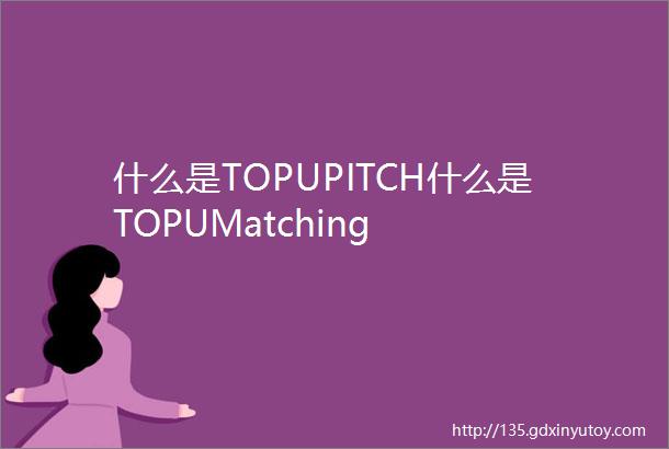 什么是TOPUPITCH什么是TOPUMatching